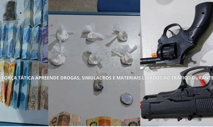 ARIQUEMES – FORÇA TÁTICA APREENDE DROGAS, SIMULACROS E MATERIAIS LIGADOS AO TRÁFICO DURANTE AÇÃO POLICIAL
