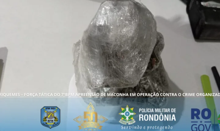 ARIQUEMES – FORÇA TÁTICA DO 7ºBPM APREENDE MACONHA EM OPERAÇÃO CONTRA O CRIME ORGANIZADO