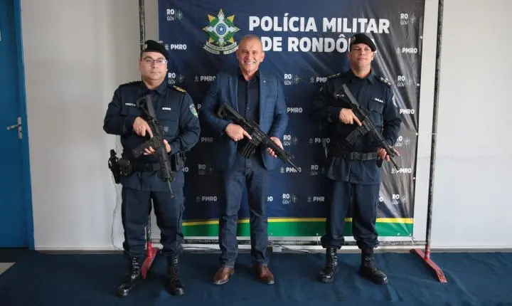 Polícia Militar de Rondônia recebe fuzis para reforço operacional em Vilhena